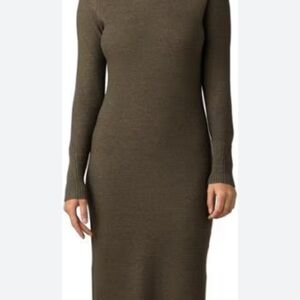 Elegant Prana Dark Olive Green Knit Dress-M-NWOT!